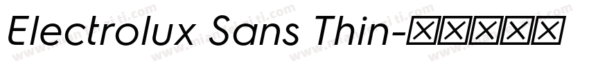 Electrolux Sans Thin字体转换
